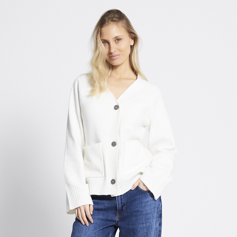 Fitted cardigan "Sabrina" Off white